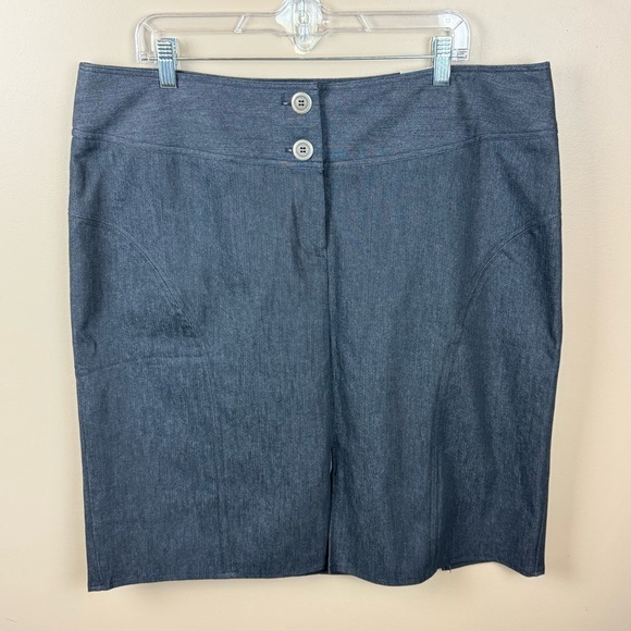Venezia Dresses & Skirts - Vintage Venezia Denim Button Zip Mini Pencil Skirt Size 18 Y2K